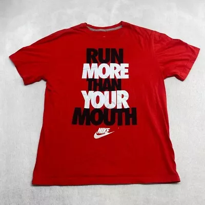 Nike Run More Than Your Mouth Tee Thrifted Vintage Style Size L • $3