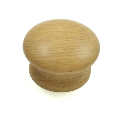 Solid Oak Wooden Door / Drawer Knob | Kitchen Cupboard Cabinet Handle 44mm • £4.70