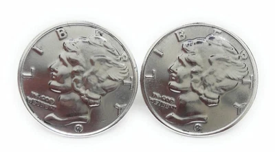 $43.59 • Buy Mercury Dime Silver Coin Cufflinks