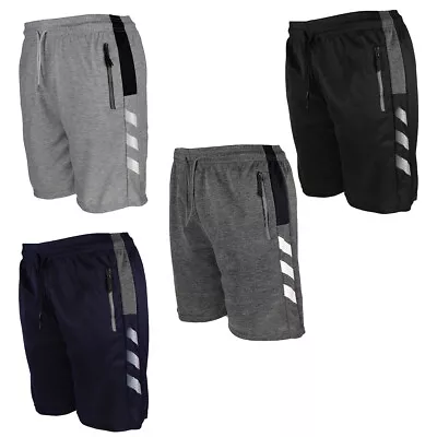 Men's Light Weight Jogger Shorts Draw String Sports Sweat Shorts Zipper Pockets • $13.49