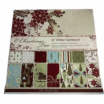 Christmas  12x12” Glitter Card Stock 16 Designs 46 Sheets • $9.50