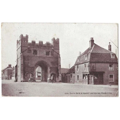 £4.99 • Buy KINGS LYNN Norfolk South Gate Postcard, Postmark Snettisham 1922
