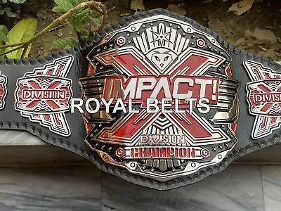 Impact Division X Red Wrestling Championship Title Belt Adult Size 4mm Zinc • $279.99