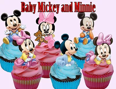  Baby Mickey And Minnie  Cupcake Topper (12pcs) • $6.50