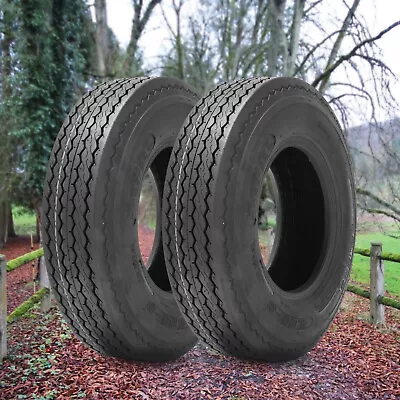 Set 2 4.80-8 Trailer Tires 6PR 4.80x8 480-8 Load Range C Boat Cargo Tyre Tubeles • $49.98