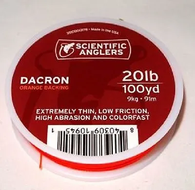 Scientific Anglers Dacron Backing - Orange - 20 Lb - 100 Yd. • $8.95