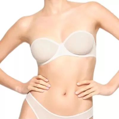 Skims Ultra Fine Mesh Strapless Bra Limited Edition Sexy Marble White 40DD NWT • $45.90