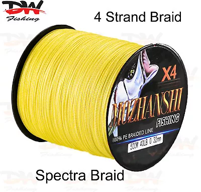 $26.95 • Buy Yellow Colour Braid Fishing Line X4 Braid 6lb To100lb,300m 500m 1000m