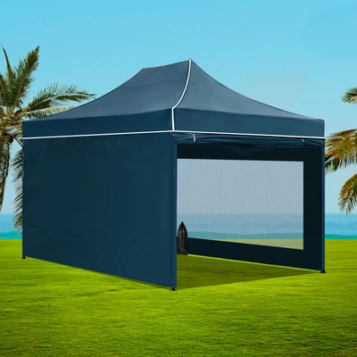$200.48 • Buy Instahut Gazebo Pop Up Marquee 3x4.5 Folding Wedding Tent Gazebos Shade Navy