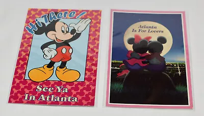 Disney Mickey Mouse Post Card Lot (See Ya In Atlanta) Minnie Is For Lovers • $30