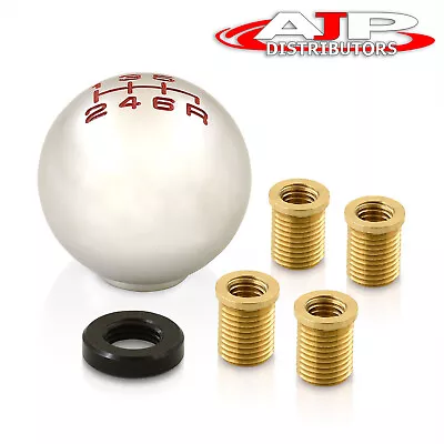 For Toyota M8X1.25 / M10X1.5 / M12X1.25 6SPD Round Shift Knob Lever Track Silver • $12.99