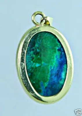 Special Eilat Stone Israel & 14k Yellow Gold Pendant ! High Quality Jewelry • $570