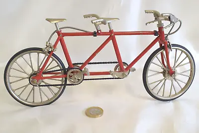 Vintage Miniature Metal Tandem Bicycle 1/10 Model Road Bike. Red. • £19.95