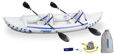 Sea Eagle 330 Pro 2 Person Inflatable Sport Kayak Canoe Boat With Pump And Oars✅ • $279