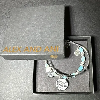 Alex And Ani I Love You Bangle Bracelets Set Of 2 • $12