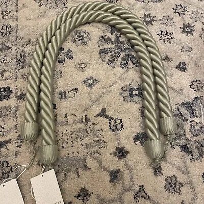 Laura Ashley Light Sage Rope Curtain Tie Backs X2 New • £25