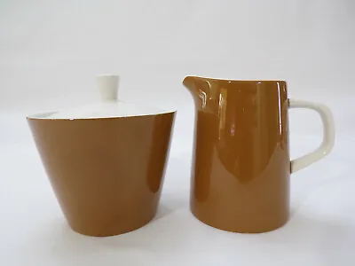 Mikasa Cera Stone Covered Sugar Bowl & Creamer Set Brown 3999 Japan  • $29.95