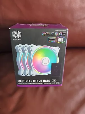 Cooler Master MasterFan MF120 Halo (White Edition 3 In 1 With ARGB LED Controll • $44.88