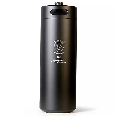 Mini Stainless Steel Growler Ss Keg 10l 304 Black Home Brew • £69.99