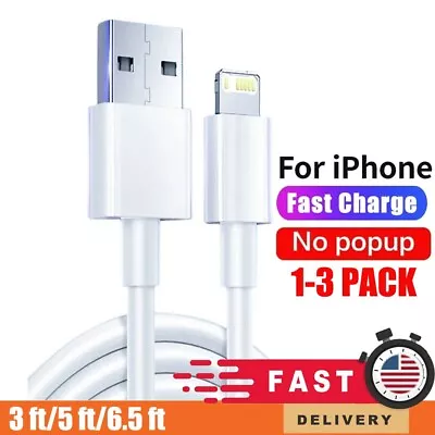 3PACK USB Fast Charger Cable Cord For Apple IPhone 14 13 12 11 8 7 X XS Pro Max • $3.99