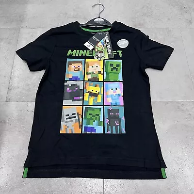 Minecraft T-shirt Black Graphic Print Boys Size 8-9 Yrs New! • £7.95