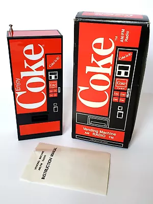 Vintage 80s 1982 Coke Coca-Cola Working AM/FM Novelty Vending Machine Radio • £42.75