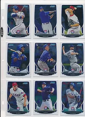 2013 Bowman Chrome Rangers 10 Card Team Set Jurickson Profar Olt Rc Yu Darvish  • $1.49