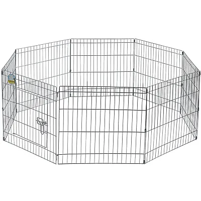 £21.99 • Buy Medium Folding Play Pen Cage Dog Puppy Rabbit Pet Garden Run Out/In Door #210
