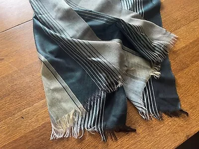 Vintage Artist Made Fringed Earth Tones Scarf/Shawl • $25