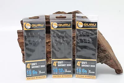 Guru QM1 Ready Rig ́s 4 Size 10 12 14 16 Feeder Hook Feeder Fishing NEW ORIGINAL PACKAGING • £5.07