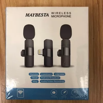 MAYBESTA Professional Wireless Lavalier Lapel Microphone For IPhone IPad • $17.09