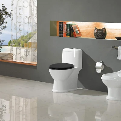 £28.99 • Buy WOLTU Wooden Toilet Seat Soft Close WC Seat Hinge Ideal For Standard Toilet