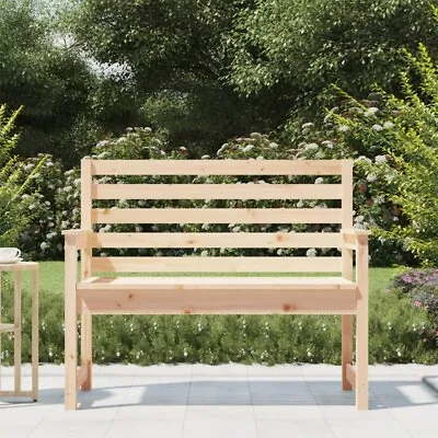Rustic Wooden Garden Bench 2 Seater Loveseat Outdoor Park Seat Patio Pine Chair • £94.50