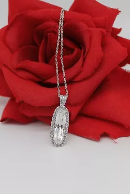 Sterling Silver Diamonique Cubic Zirconia 18   Necklace  CAT RESCUE • $45.49