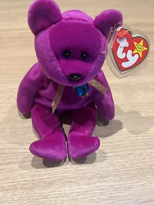 TY Beanie Baby Rare ‘Millenium’ Bear With ERRORS On Swing And Tush Tag Retired • £20