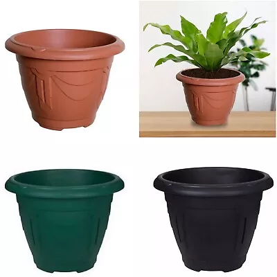 £27.90 • Buy Round Venetian Planter Plant Pot Flower Plastic Plant Herb Garden Grow Container