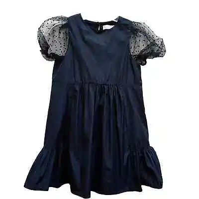 $37.95 • Buy  Zara Girls Black Taffeta Dress With Sheer Sleeves Size 13/14