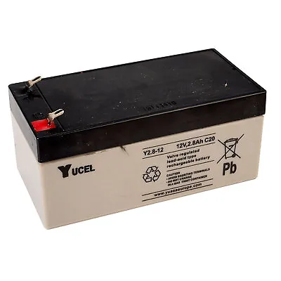 Yuasa Yucel Y2.8-12 Valve Regulated Lead Acid SLA Battery 12V 2.8Ah • £16.61
