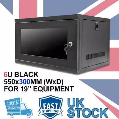 £76.99 • Buy 6U 19  300MM Network Cabinet Data Comms Wall Rack For Patch Panel, Switch, PDU,