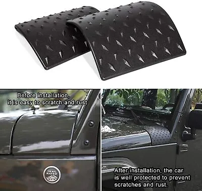 Black Cowl Body Armor Outer Cowling Cover For Jeep Wrangler JK JKU 2007-2018 • $26.99