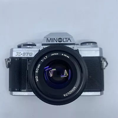 Minolta X-370 Film Camera And Minolta MD 50mm 1:1.7 Lens • $50