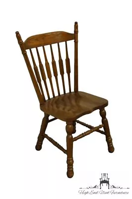 COCHRANE FURNITURE Solid Oak Country French Cattail Back Dining Side Chair • $131.99