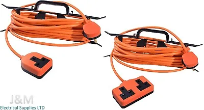 £27.99 • Buy 1 Gang / 2 Gang Orange Outdoor Garden Extension Lead Cable Multiple Lengths 13A