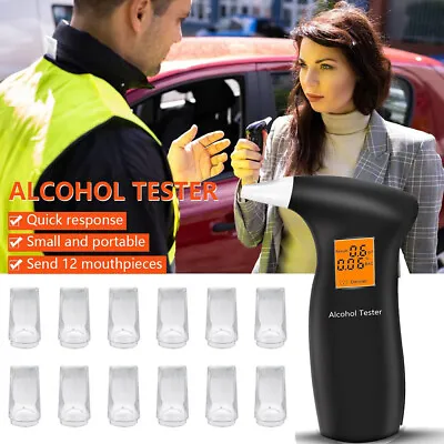 £5.90 • Buy Portable Breath Tester LCD Digital Alcohol Analyzer Breathalyzer Detector Meter