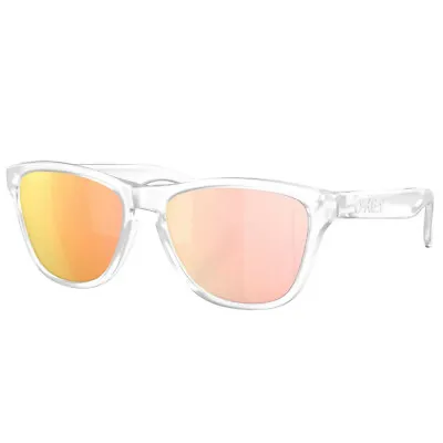 Brand New Oakley Sunglasses Frogskins XS OJ9006-35 Matte Clear Prizm Rose Gold • $99.99