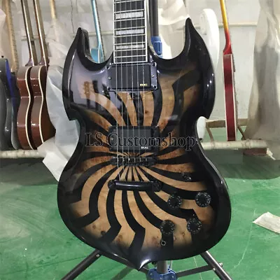 Zakk Wylde Barbarian Electric Guitar Charcoal Burst Buzzsaw Burl Maple HH Pickup • $194.48