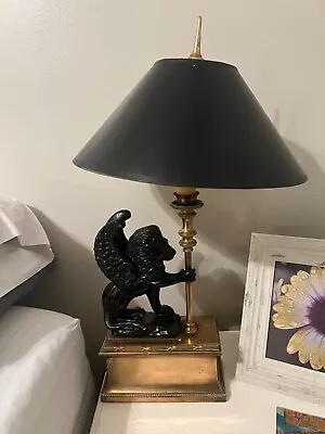 Chapman Brass Rampant Lion Lamp (1988) • $300