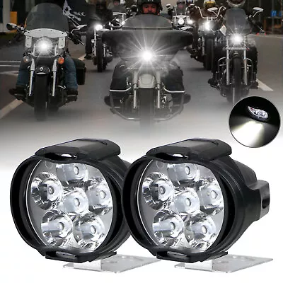 2 Pcs Car Motorcycle Waterproof LED External Lights Fog Light Headlight Lamp • $9.98