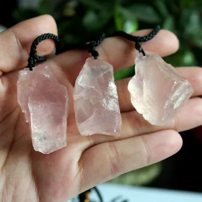 $2.99 • Buy Natural Crystal Quartz Stone Pendulum Hexagonal Pendant Reiki Healing Necklace