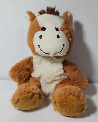 Horse Pony Hand Puppet Plush Stuffed Toy Brown White And Dark Brown Mane EUC • $6.95